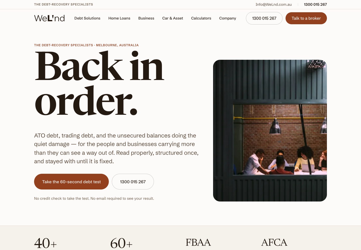 WELND website desktop homepage designed by SoudCoh